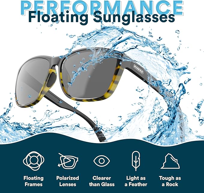 Rheos Sapelos Floating Polarized Sunglasses Gray Lens Gradient Smoke Frame
