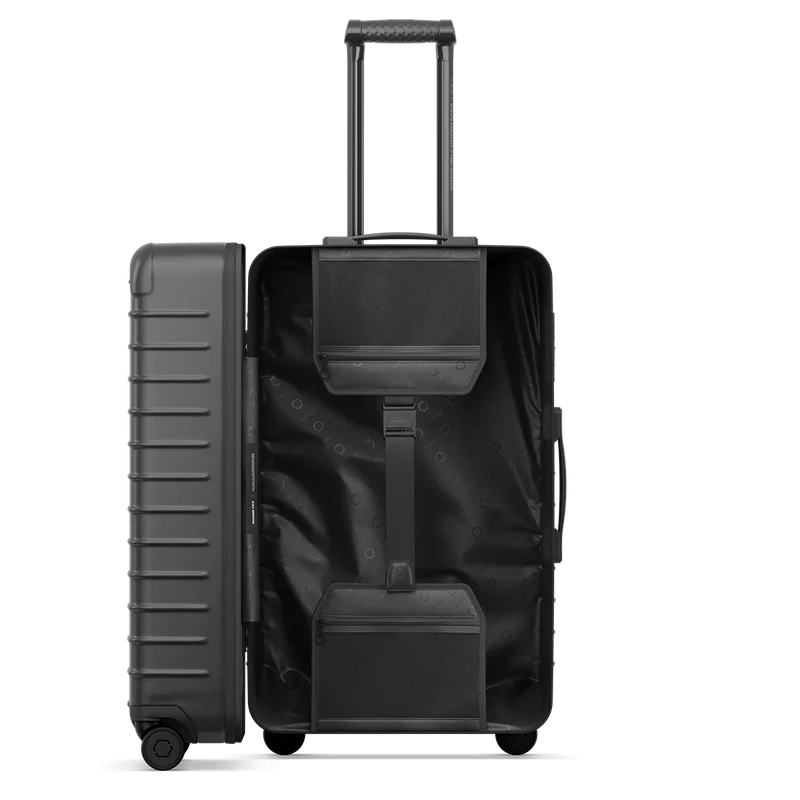 Solgaard Large Check-In Closet Lite 4 Wheel Spinner Luggage Baltic Black