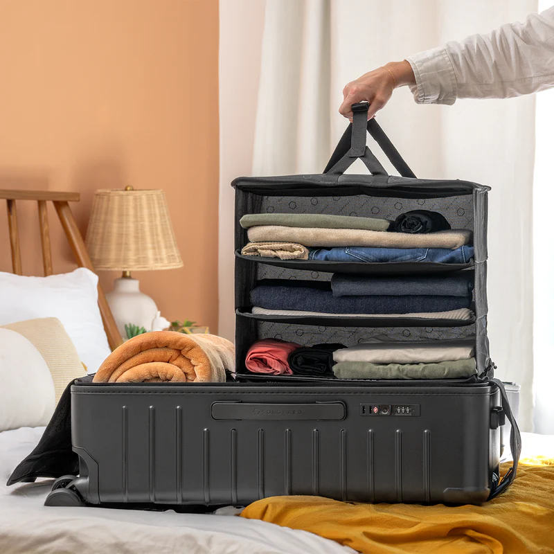 Solgaard Large Check-In Closet Lite 4 Wheel Spinner Luggage Gothenburg Grey