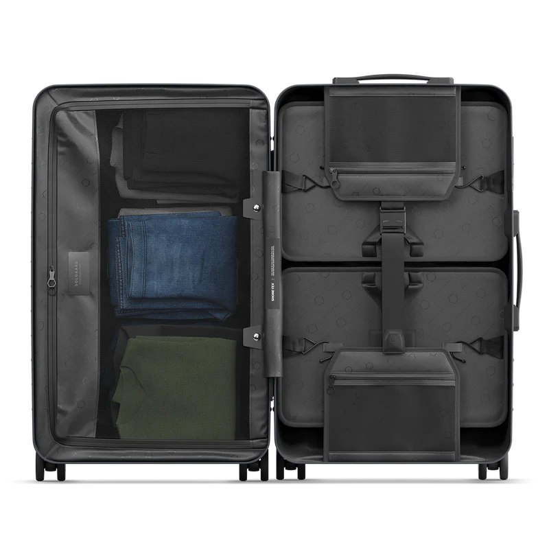 Solgaard Large Check-In Closet Lite 4 Wheel Spinner Luggage Gothenburg Grey