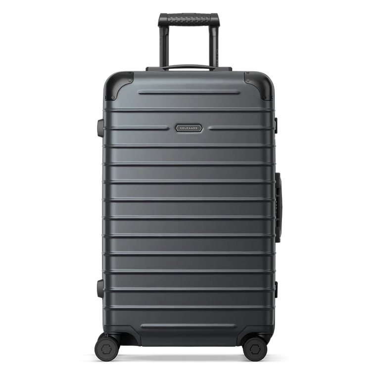 Solgaard Large Check-In Closet 4 Wheel Spinner Luggage Gothenburg Grey