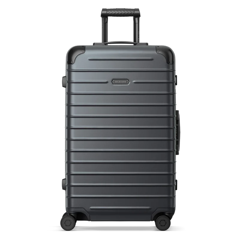 Solgaard Large Check-In Closet 4 Wheel Spinner Luggage Gothenburg Grey