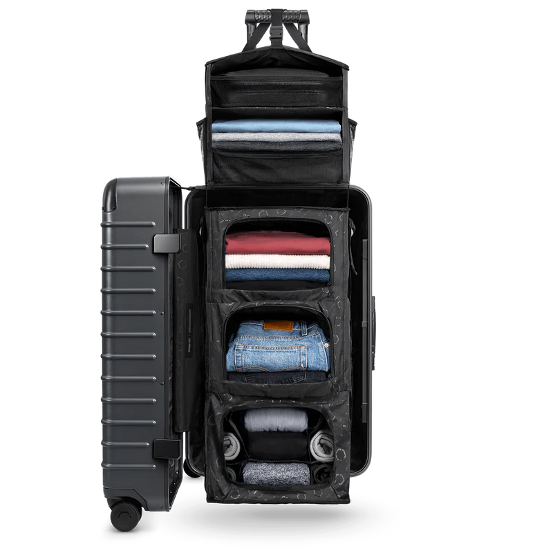 Solgaard Large Check-In Closet 4 Wheel Spinner Luggage Gothenburg Grey