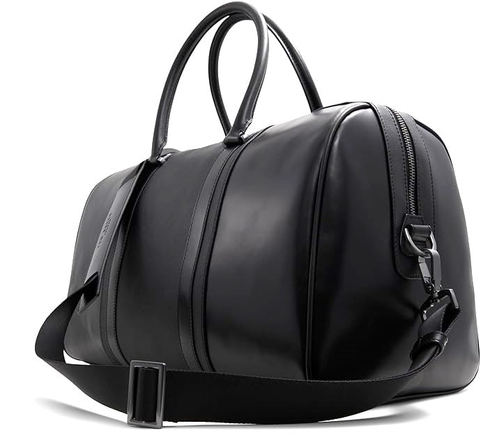 Ted Baker of London Lewes Leather 19" Carry-on Weekender Duffel Bag Black