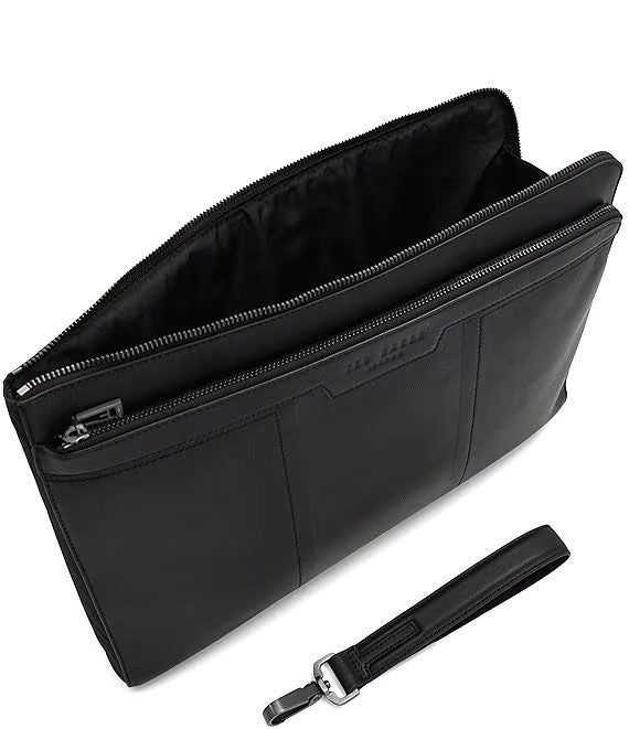 Ted Baker of London Thame Leather 15" Laptop Document Sleeve Black