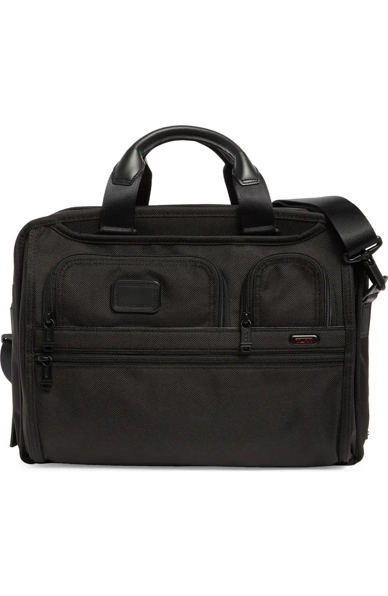Tumi Alpha Expandable Organizer Laptop Brieg Bag Black