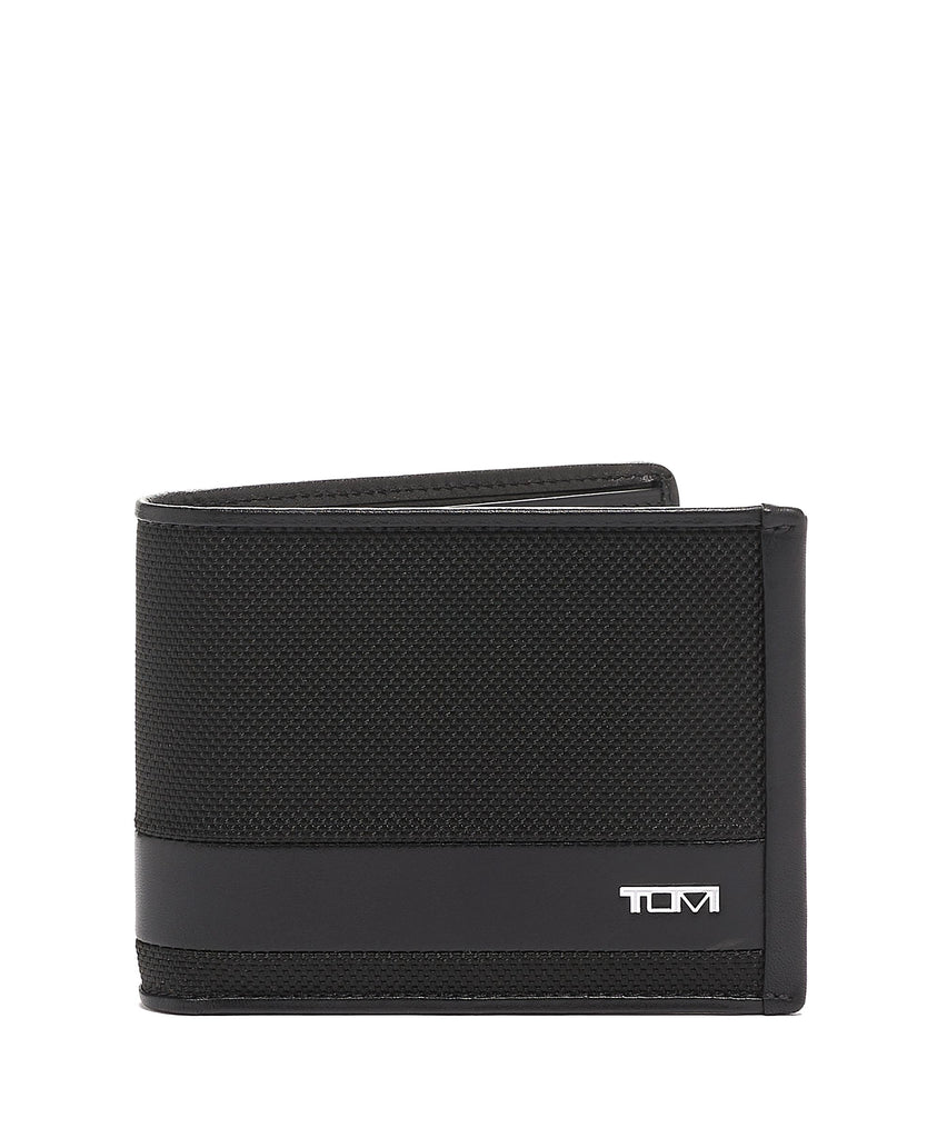 Tumi Men's Alpha Bifold Global Removeable Passcase Wallet Black