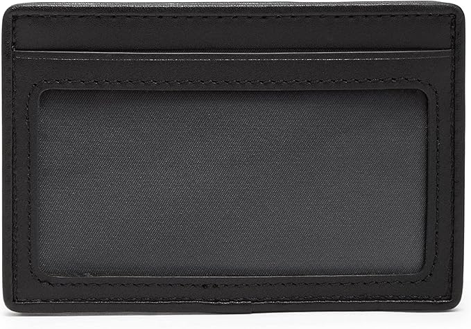 Tumi Men's Alpha Slim Front Pocket Card Case Wallet Black / Red