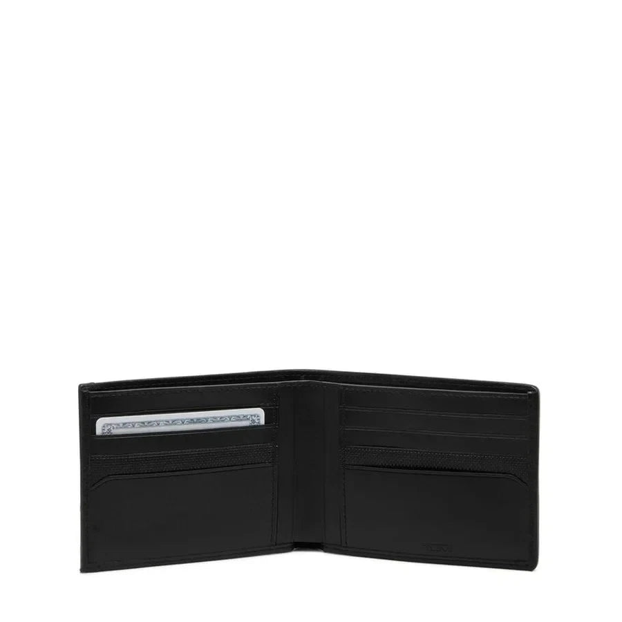 Tumi Men's Alpha Double Billfold 6 Pocket Wallet Black / Red