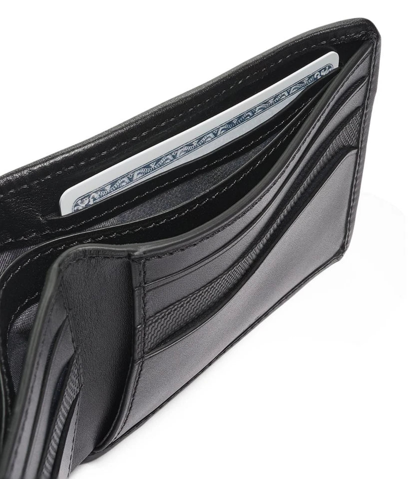 Tumi Men's Alpha Double Billfold 6 Pocket Wallet Black