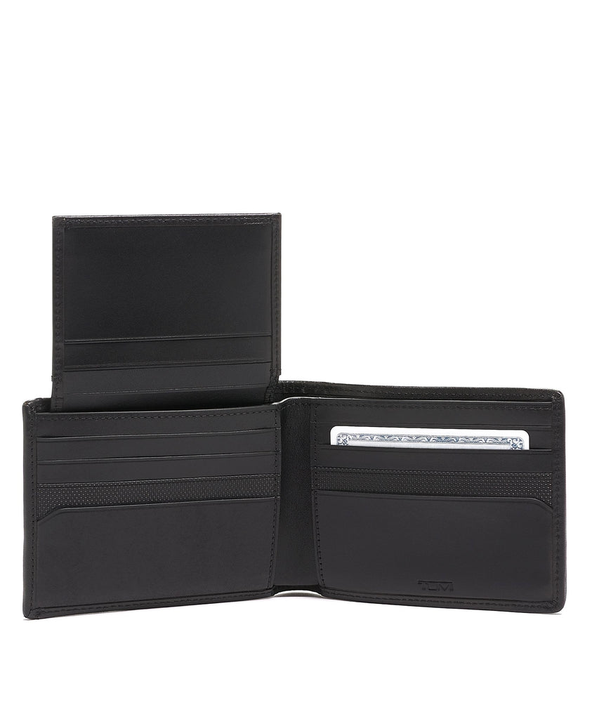 Tumi Men's Alpha Bifold Global Removeable Passcase Wallet Black