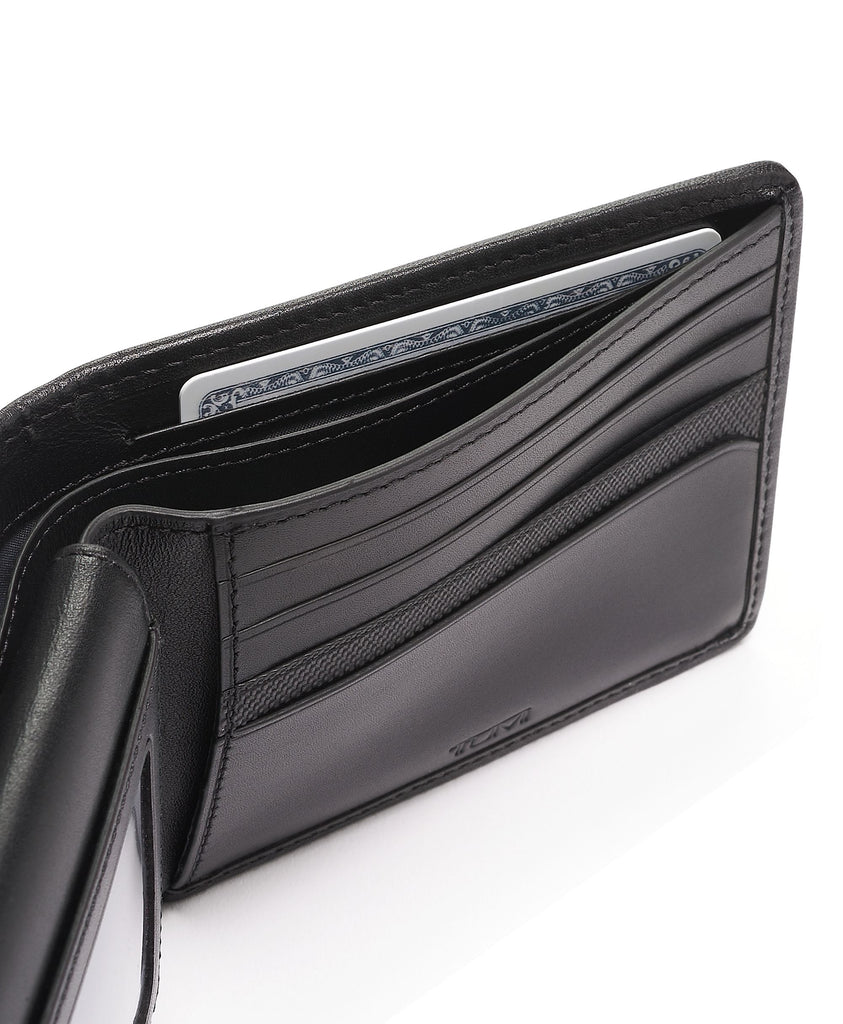 Tumi Men's Alpha Bifold Global Removeable Passcase Wallet Black
