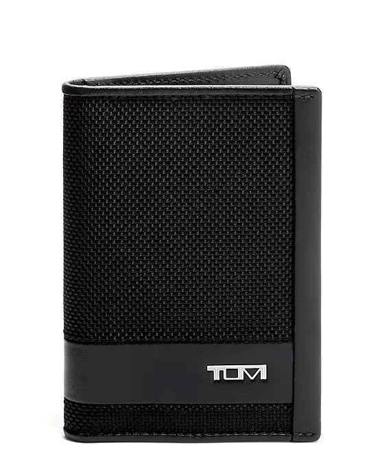 Tumi Men's Alpha Multi ID Window Card Case Wallet Black