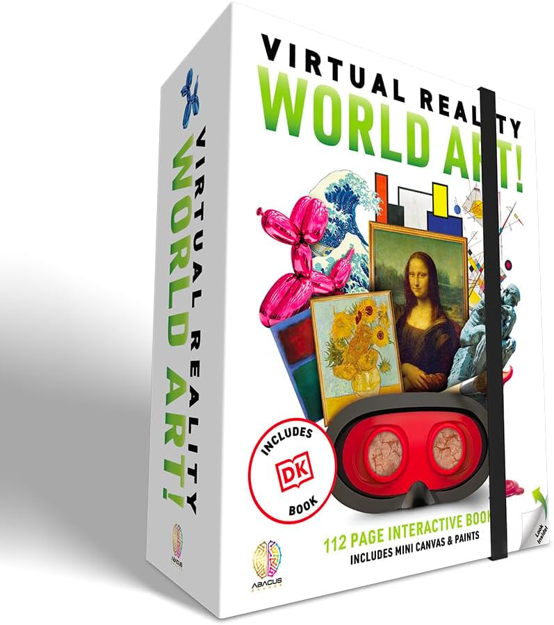 Abacus Brands Virtual Reality World Art Illustrated Book with VR Goggles