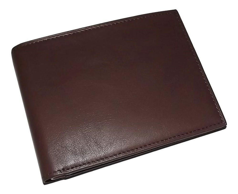 Bosca Leather Bifold Executive ID Wallet Brown