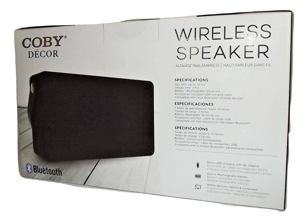 Coby Decor Bluetooth Wireless Speaker Black