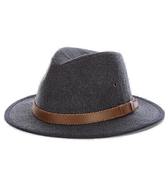 Daniel Cremieux Men's Classic Felt Fedora Hat Charcoal L/XL