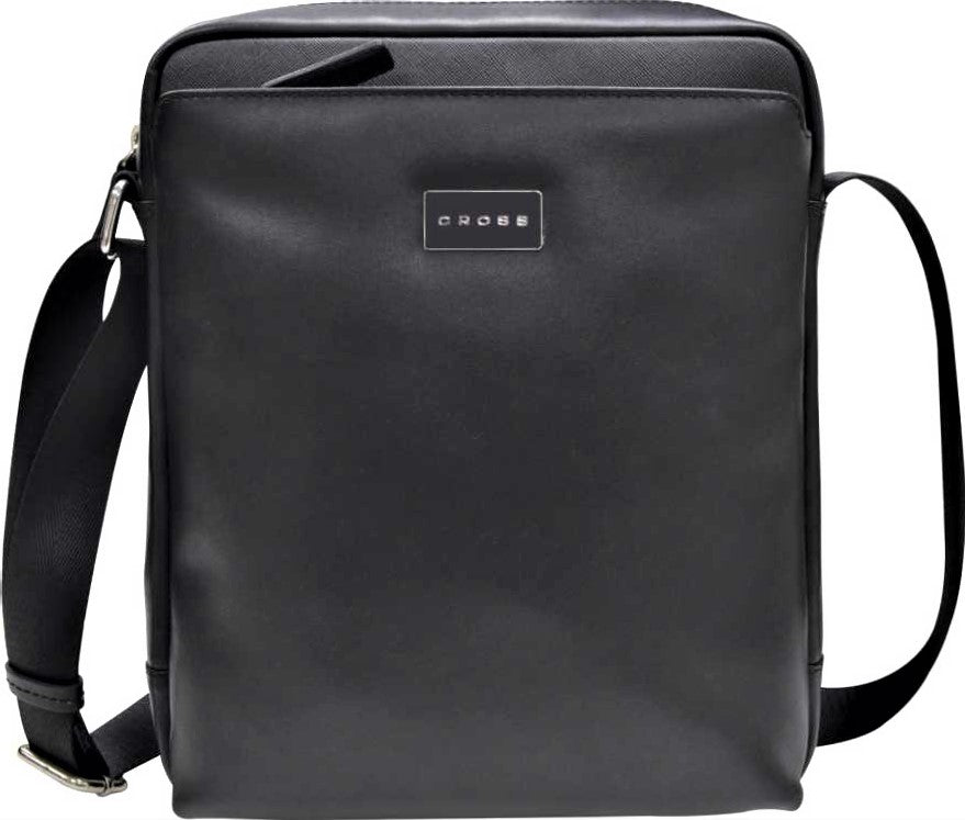 Cross Cordoba Leather Tablet Crossbody Bag Black