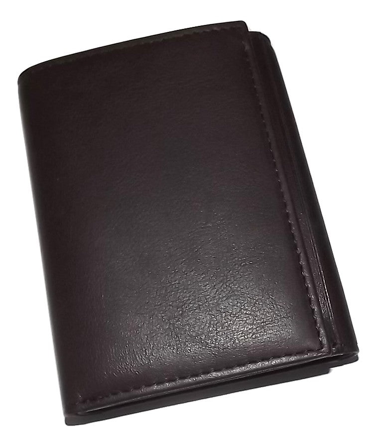 Bosca Nappa Leather Trifold Wallet Brown