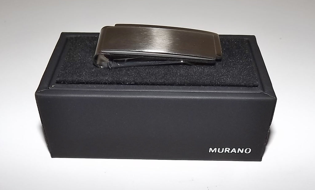 Murano Silver Tone Stainless Steel Front Pocket Money Clip