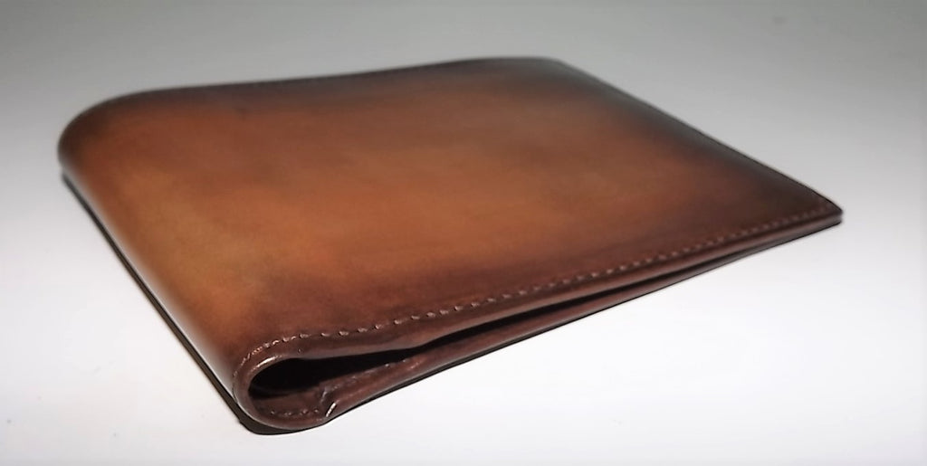 Spernanzoni Luxe Italian Leather Bifold 8 Pocket Wallet Amber