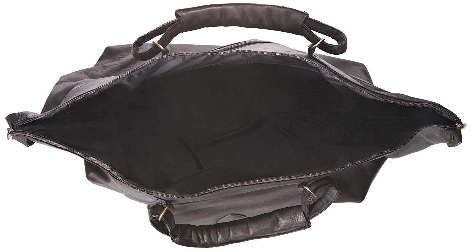 david king women's mid size leather backpack David King Zip Top Travel Bag Tan