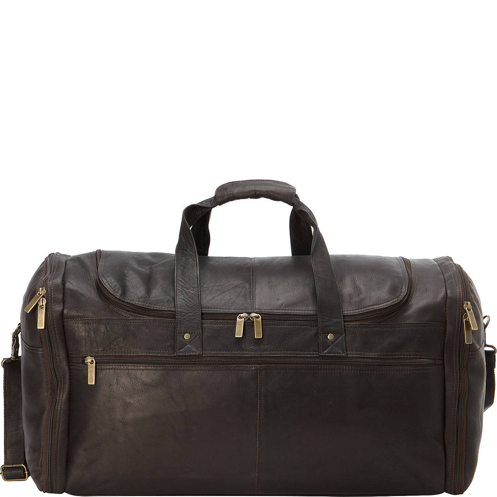 David King Colombian Leather 22" Carry-on Duffel Chocolate