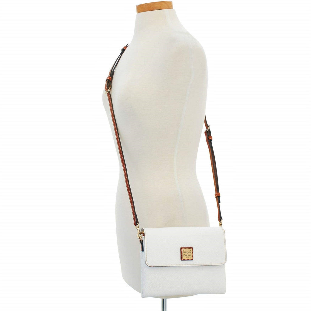Dooney & Bourke Women's Pebble Grain Leather Hunter Crossbody Bag White