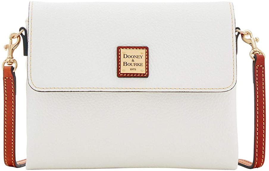 Dooney & Bourke Women's Pebble Grain Leather Hunter Crossbody Bag White