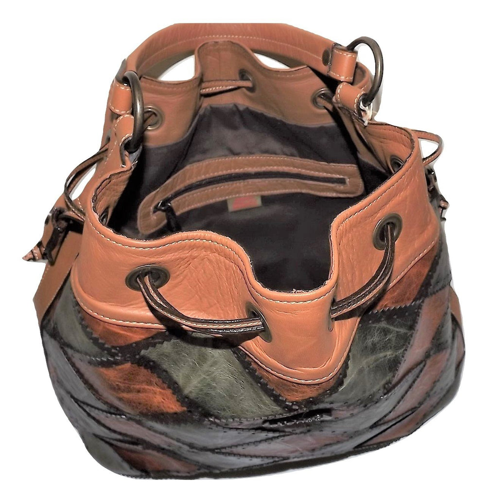 Elenco Porto Drawstring Satchel Olive