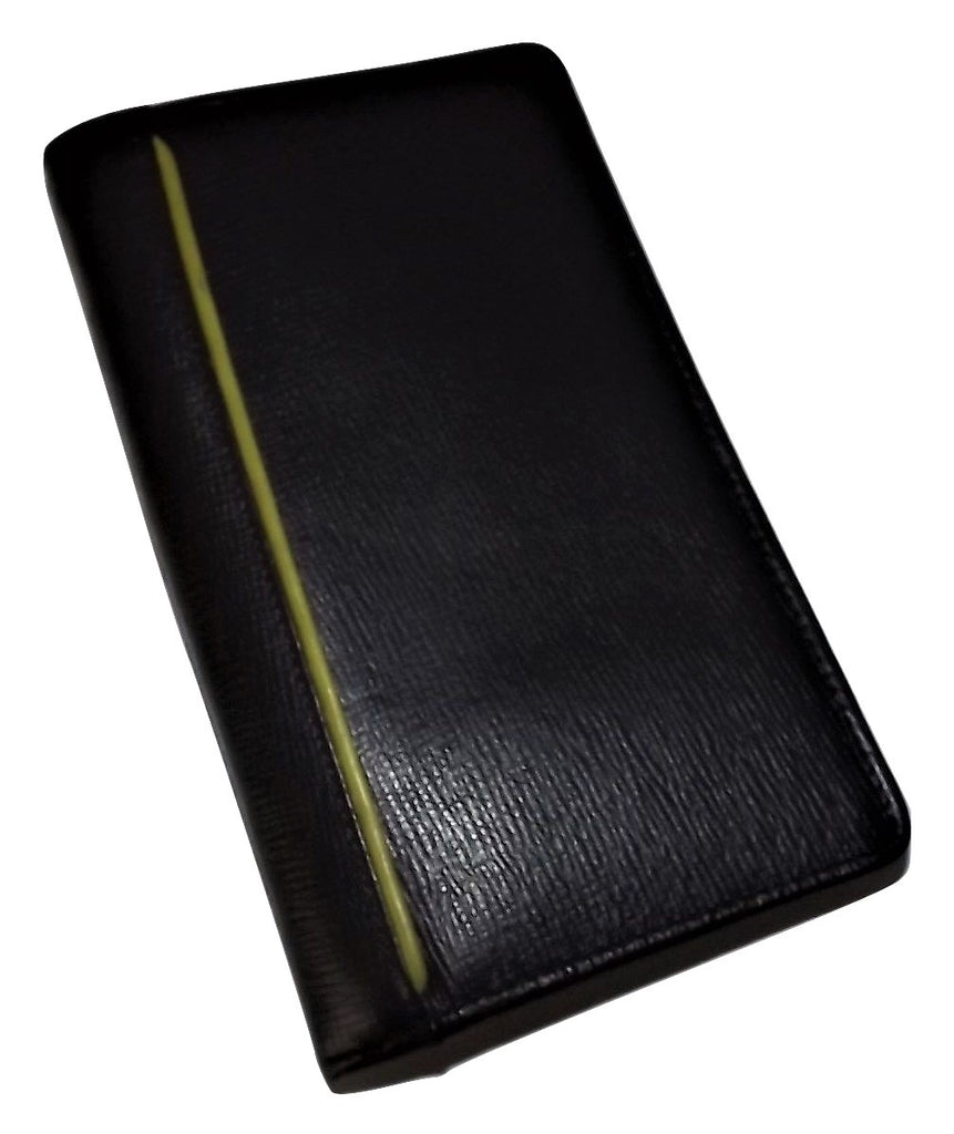 Hidesign Leather Breast Pocket Passport Travel Wallet Black