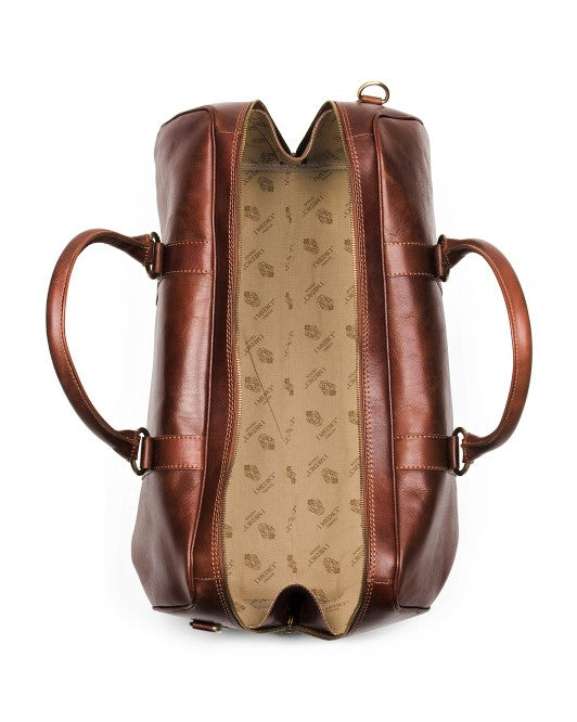 I Medici Leather 21" Duffel Travel Bag Dark Brown