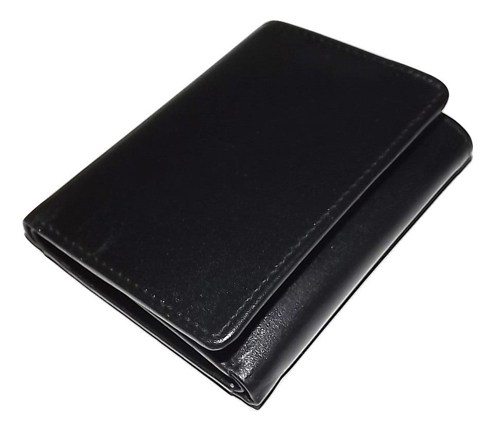 Italia Leather Men's RFID Protected Trifold Credit Card ID Wallet