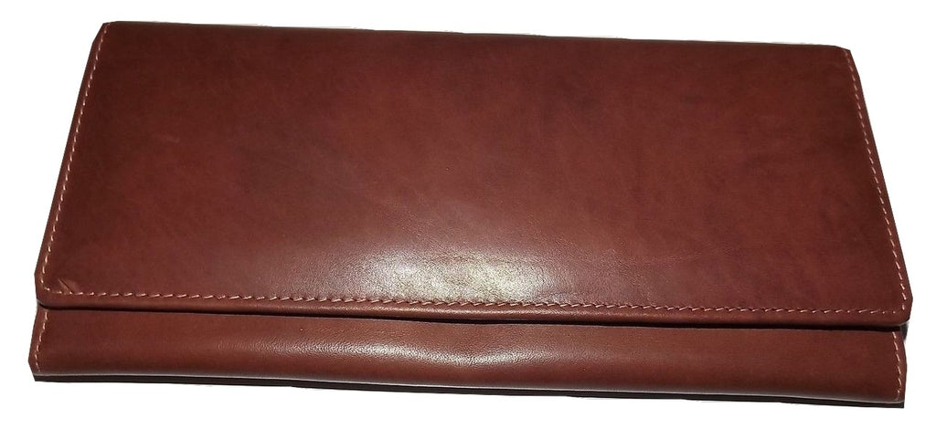 Italia Leather Slim RFID Protected Clutch Wallet Toffee