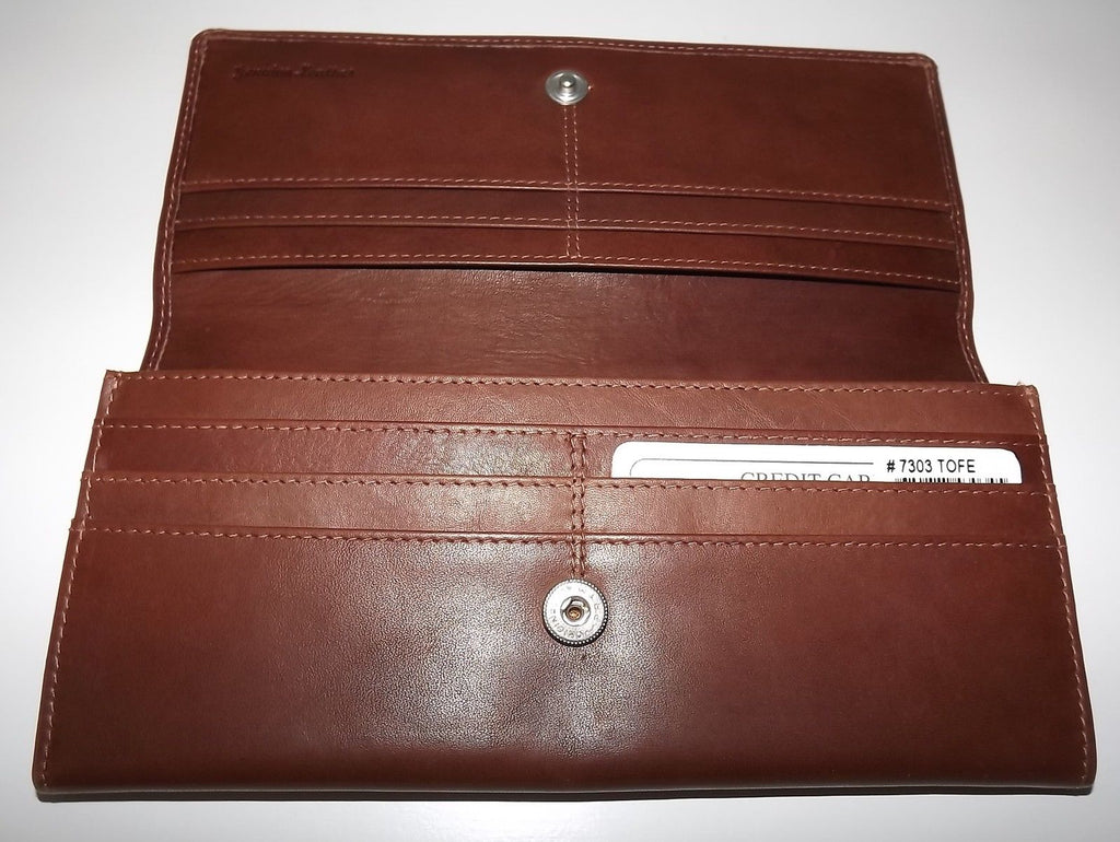 Italia Leather Slim RFID Protected Clutch Wallet Toffee