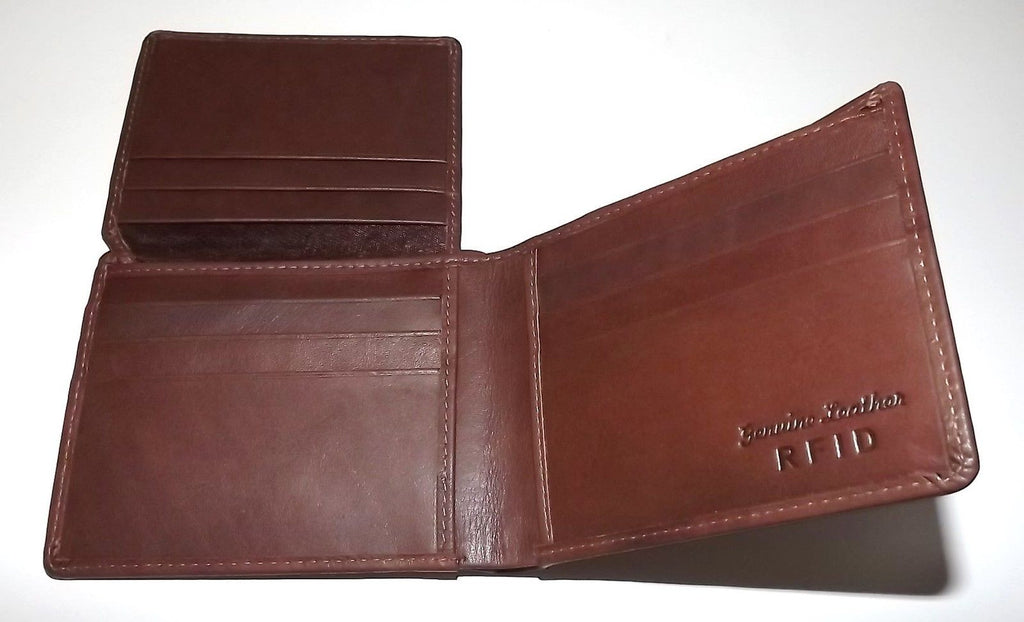 Italia Leather Men's RFID Protected Bifold Passcase ID Wallet