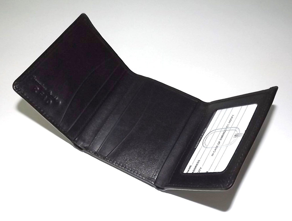 Italia Leather Men's RFID Protected Trifold Credit Card ID Wallet