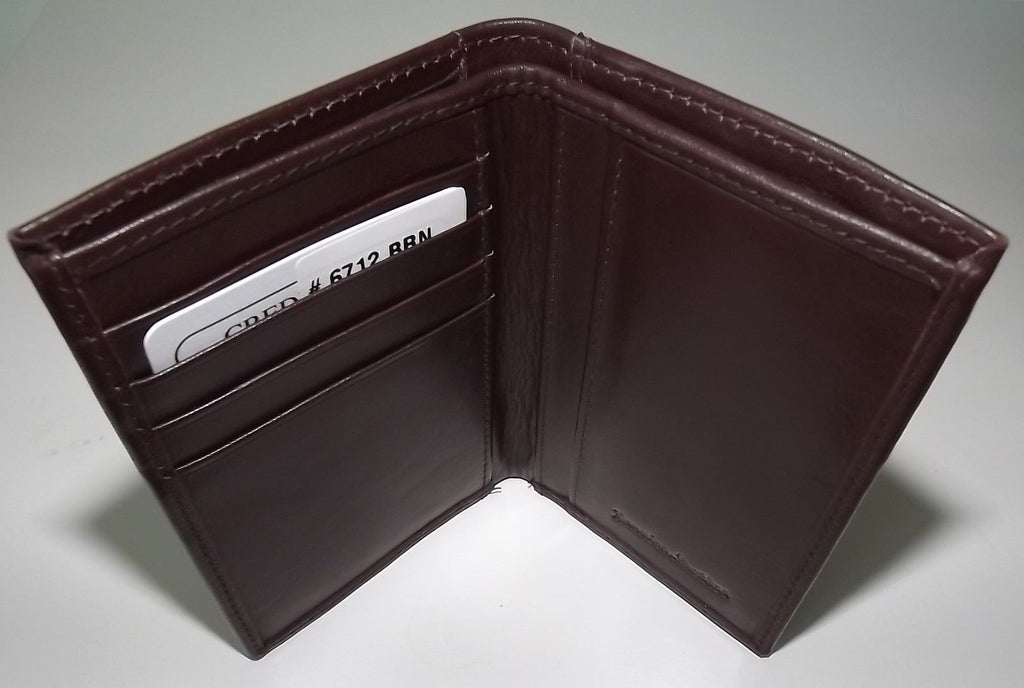 Italia Leather Men's Slim RFID Protected Front Pocket Card Case ID Wallet