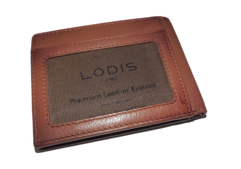 Lodis Men's Leather RFID Blocking Bifold 6 Pocket ID Wallet Brown