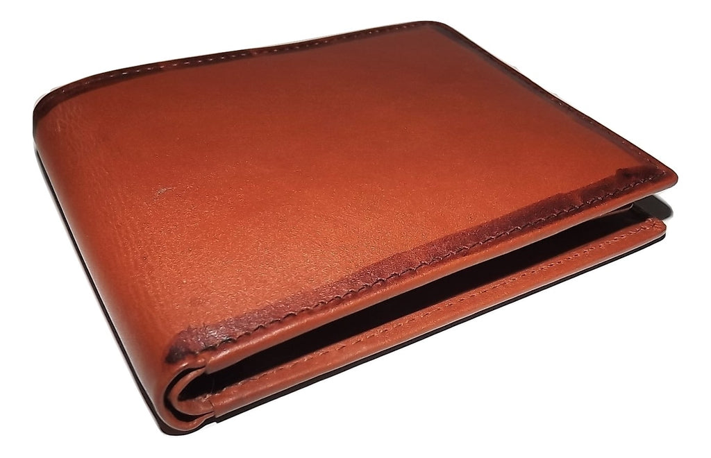 Mancini Belting Leather RFID Protected Bifold 6 Pocket Wallet Cognac