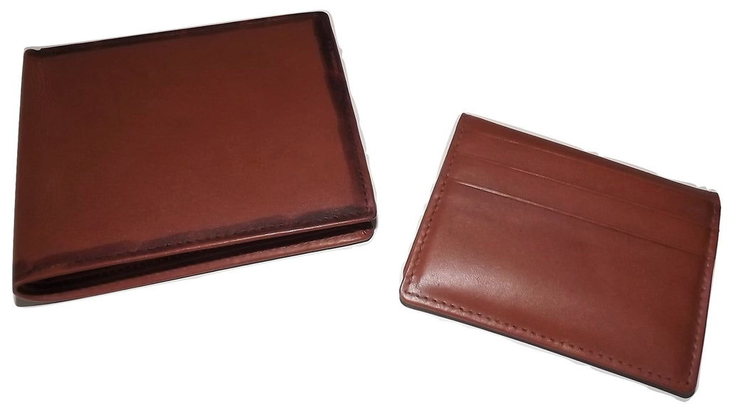 Mancini Belting Leather RFID Protected Bifold Passcase Wallet Cognac