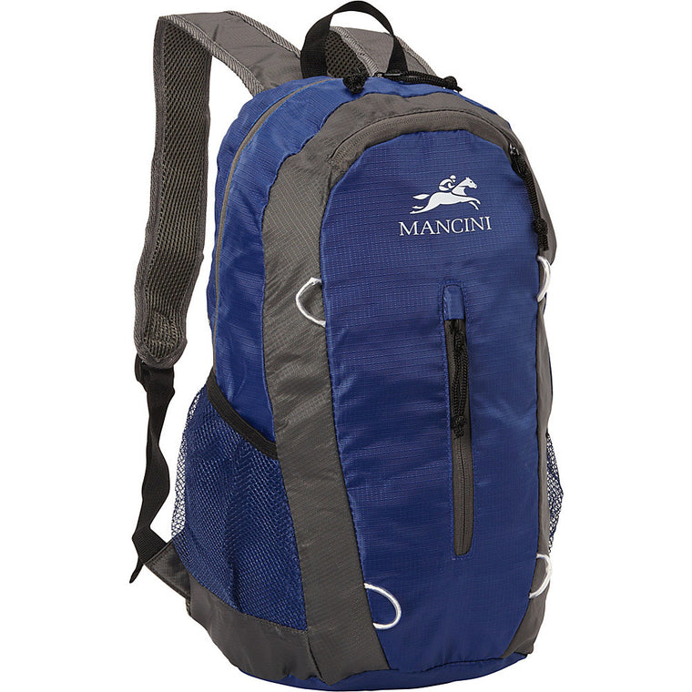 Mancini Pack Em In Packable Lightweight Travel Backpack with Storage Pouch