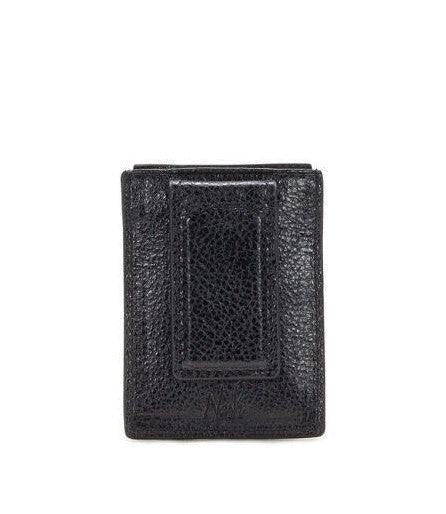 Patricia Nash Men's Firenze Leather Magnetic Money Clip Wallet Black