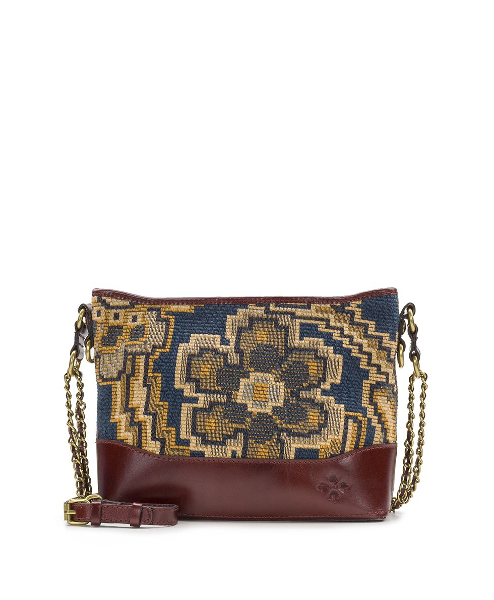 Patricia Nash Salvina Peruvian Tapestry Crossbody Bag Red