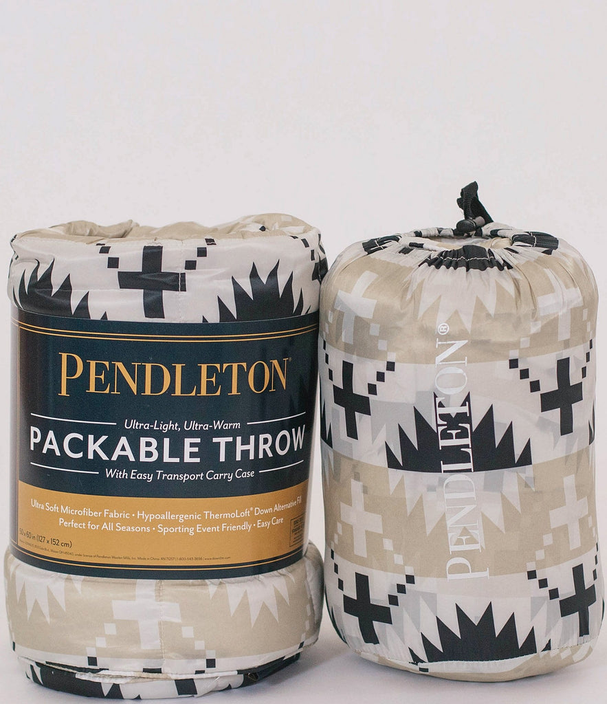 Pendleton Packable Throw Blanket Tan