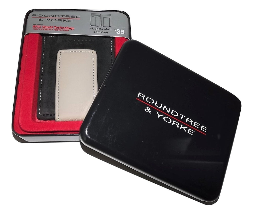 Roundtree & Yorke Magnetic Card Case Wallet Black
