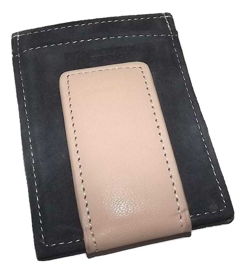Roundtree & Yorke Magnetic Card Case Wallet Navy