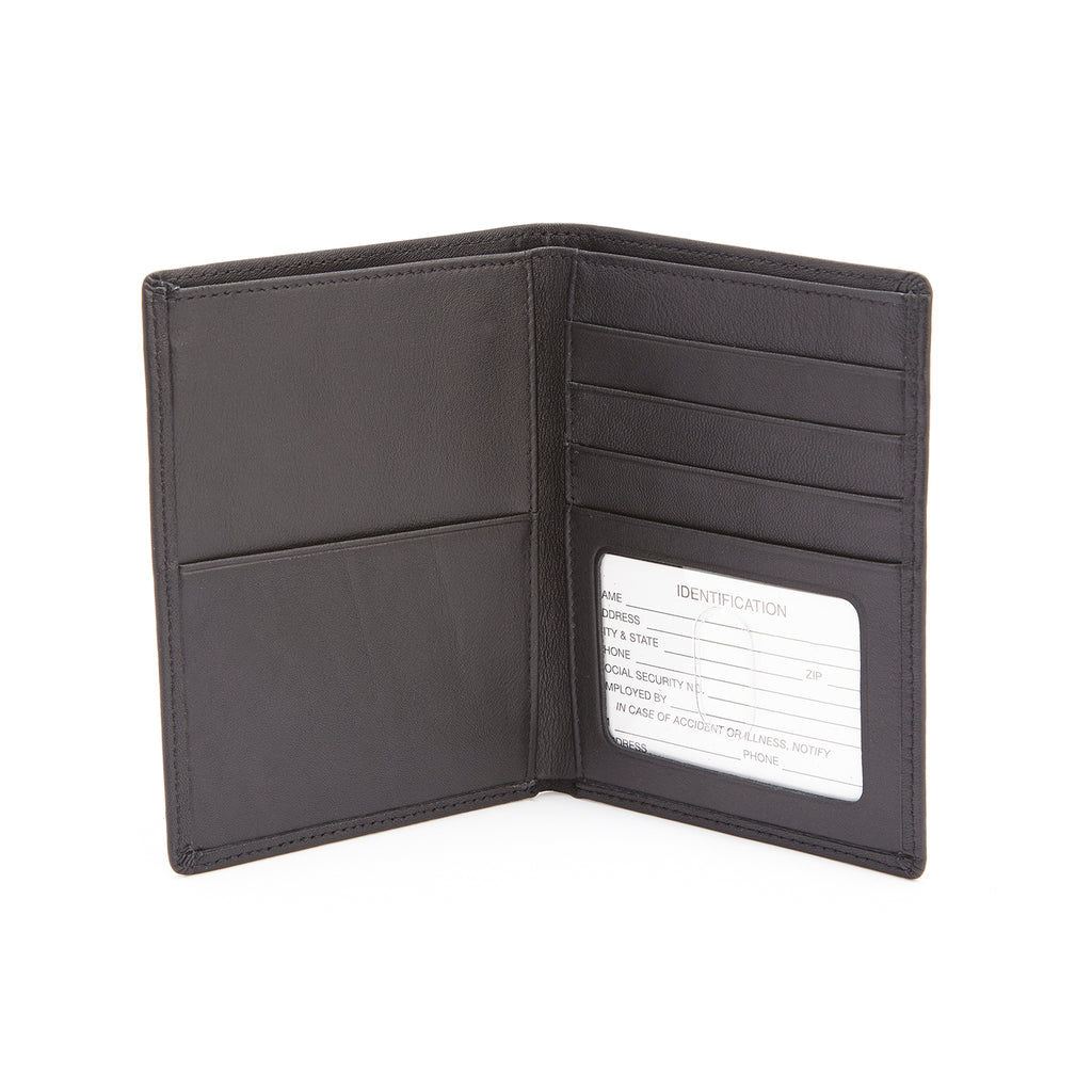 Royce RFID Protected Passport Travel Wallet Black