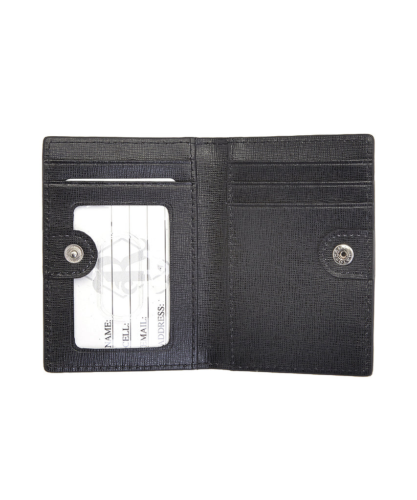 Royce Leather RFID Front Pocket ID Card Case Wallet Black