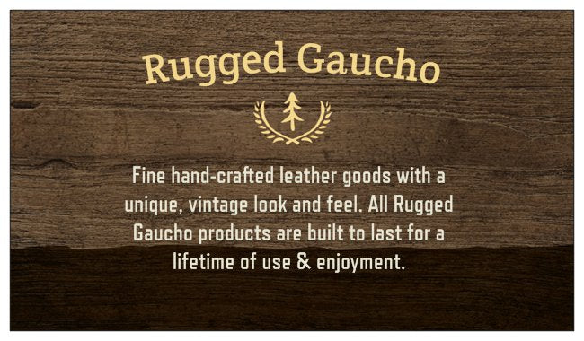 Rugged Gaucho Men's Vintage Leather Bifold 5 Pocket ID Wallet Walnut